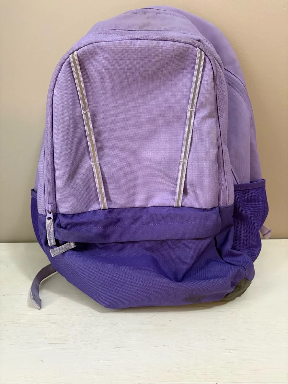 Lands' End Two-Tone Lavender and Deep Purple Kids Backpack